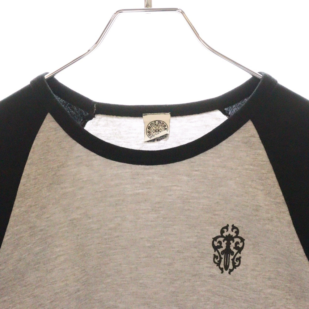 CHROME HEARTS(クロムハーツ) ラグランスリーブアームロゴ長袖カットソー グレー