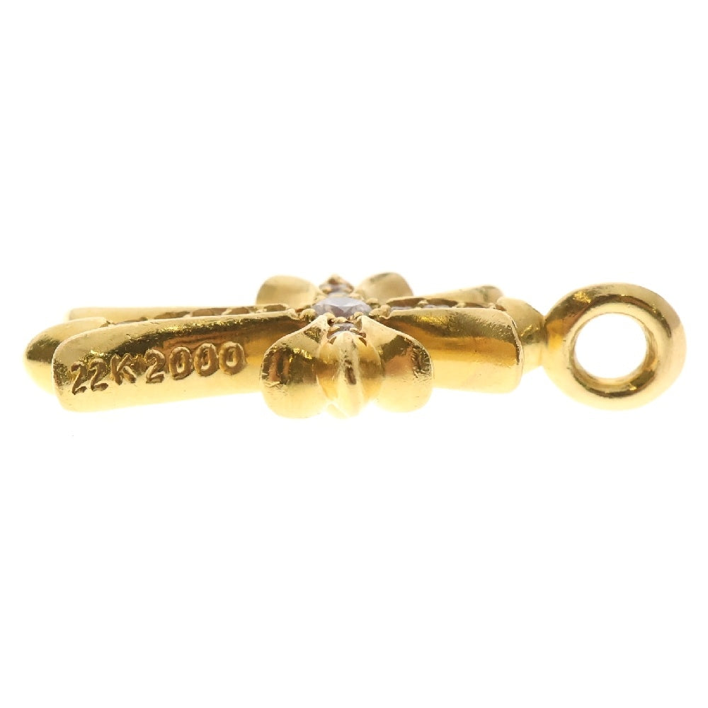 CHROME HEARTS(クロムハーツ) 22K TNY CRSF P/DIA タイニーファットクロス PAVEダイヤ ペンダントトップ ゴールド BCA033