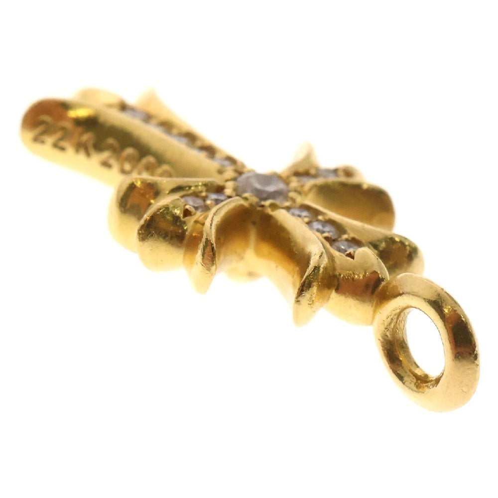 CHROME HEARTS(クロムハーツ) 22K TNY CRSF P/DIA タイニーファットクロス PAVEダイヤ ペンダントトップ ゴールド BCA033