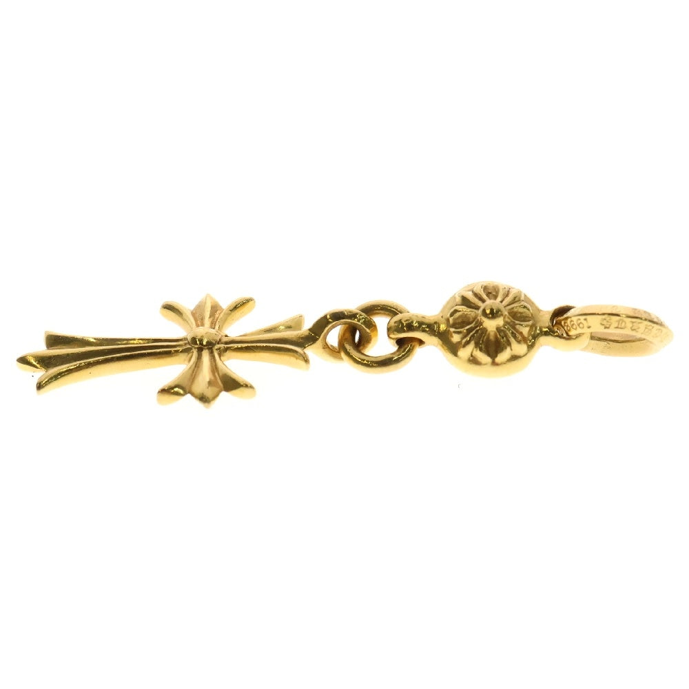 CHROME HEARTS(クロムハーツ) 22K 1BT TNY CH CRS 1ボールタイニーCHクロス チャーム ゴールドネックレストップ