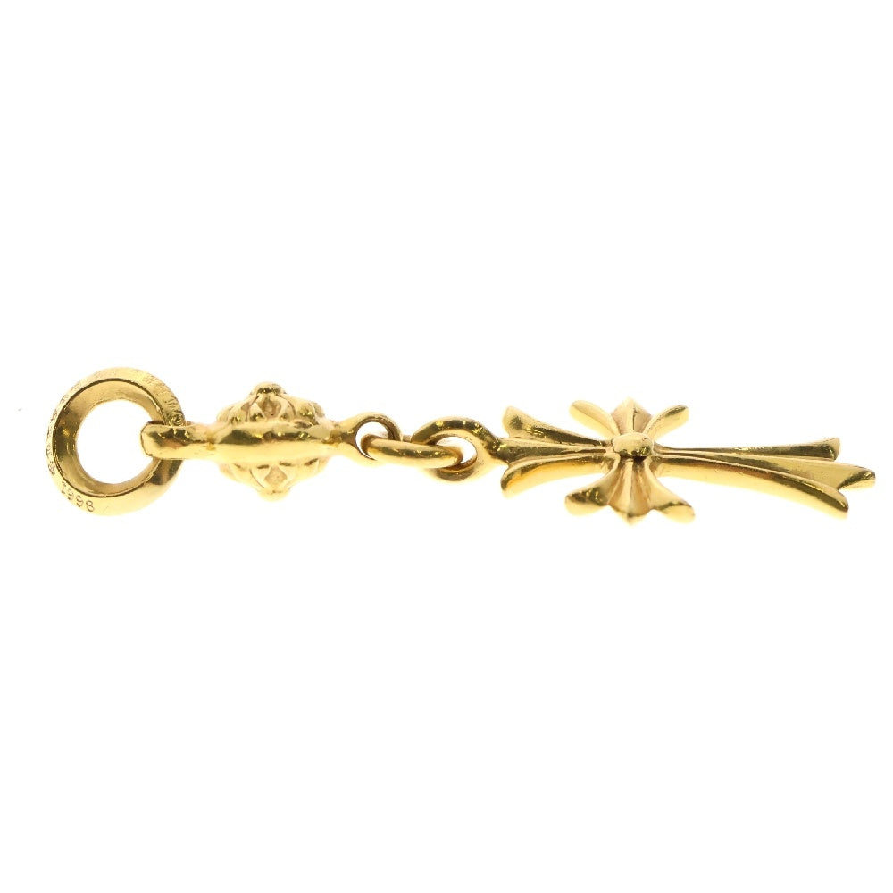 CHROME HEARTS(クロムハーツ) 22K 1BT TNY CH CRS 1ボールタイニーCHクロス チャーム ゴールドネックレストップ