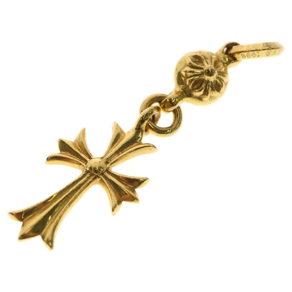 CHROME HEARTS(クロムハーツ) 22K 1BT TNY CH CRS 1ボールタイニーCHクロス チャーム ゴールドネックレストップ