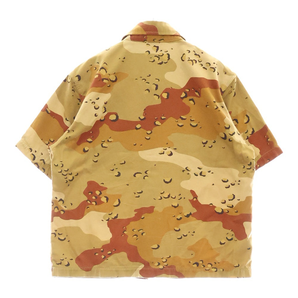CHROME HEARTS(クロムハーツ) ×Matty Boy Sex Records Short sleeve shirt Camo マッティボーイ クロスボールボタン迷彩カモ半袖シャツ ブラウン