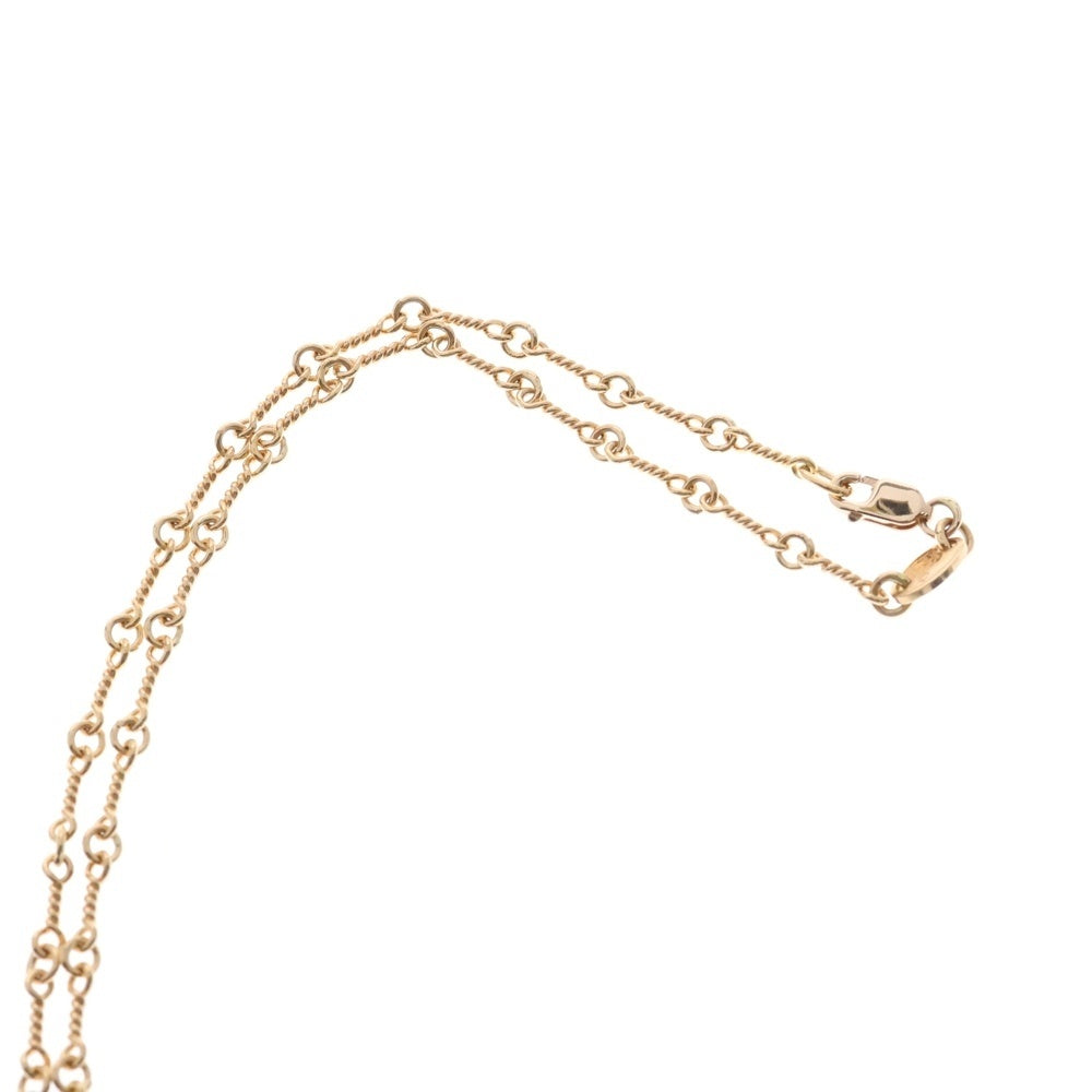 CHROME HEARTS(クロムハーツ) 22K NECKCHAIN T18 ツイストチェーン18inch アルファベットチャームゴールドネックレス