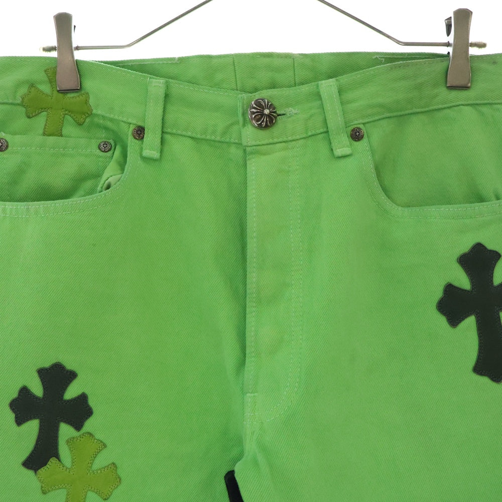 CHROME HEARTS(クロムハーツ) ×GALLERY DEPT クロスパッチ501デニムパンツ グリーン