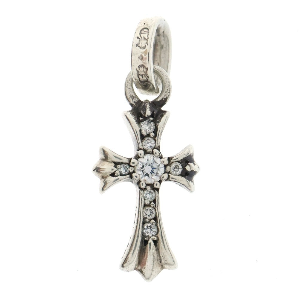 CHROME HEARTS(クロムハーツ) CRS BBYFAT P DMND ベイビーファットクロス PAVEダイヤ ペンダントトップ シルバー BCA234