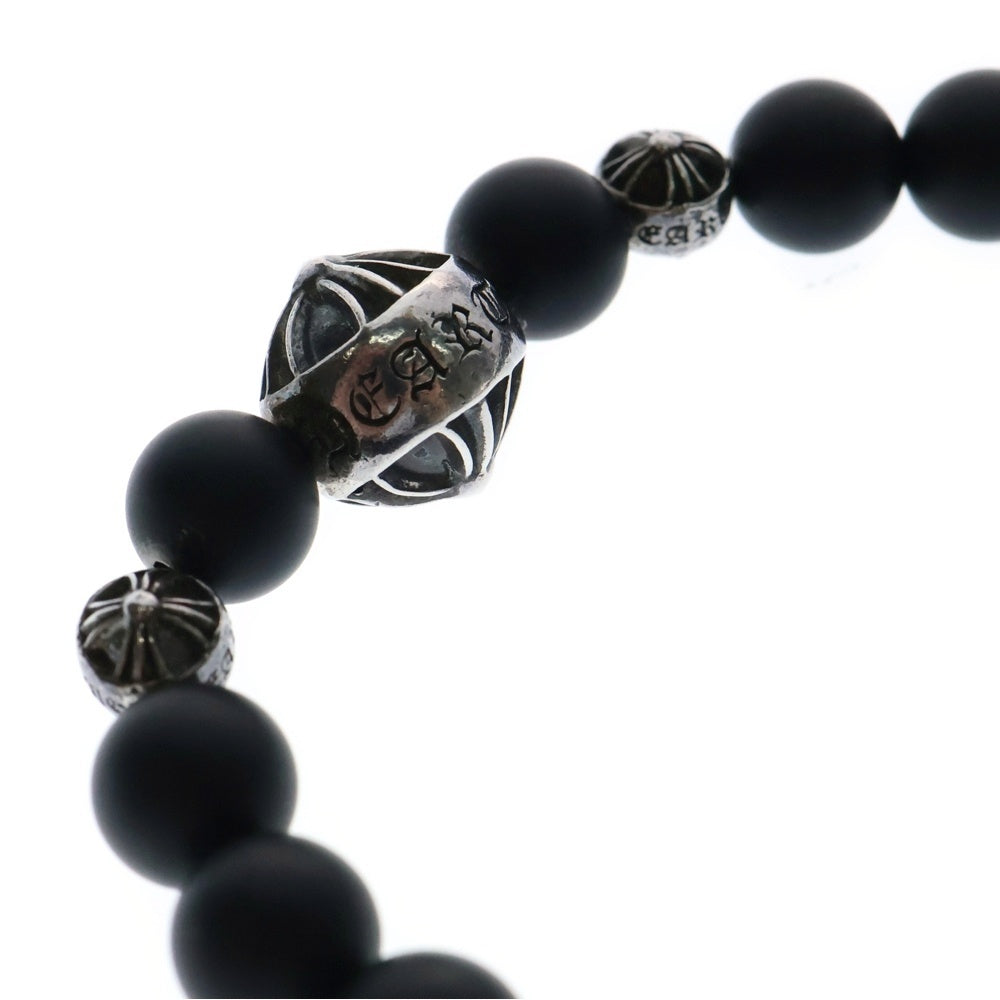 CHROME HEARTS(クロムハーツ) 8mm BEAD 8mmビーズブレス 8mmオニキスビーズブレスレット ブラック/シルバー
