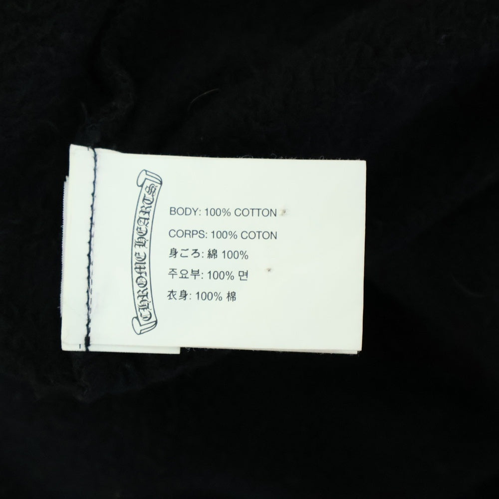 CHROME HEARTS(クロムハーツ) STENCIL HOODIE 袖ステンシル バックホースシュー プリント プルオーバーパーカー フーディー ブラック