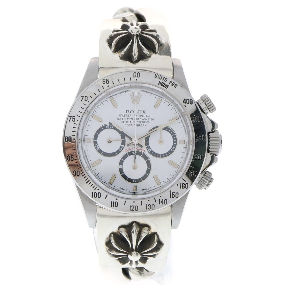 CHROME HEARTS(クロムハーツ) ×ROLEX コスモグラフデイトナ CHXクラシックリンククリップブレスレット腕時計 Ref.16520 シルバー