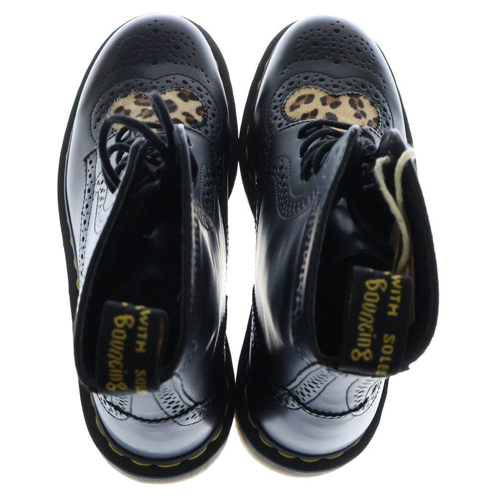 Dr.Martens(ドクターマーチン) BENTLEY II HRT BLACK レオパード レースアップ ハイカットブーツ シューズ レディース 23799001 ブラック
