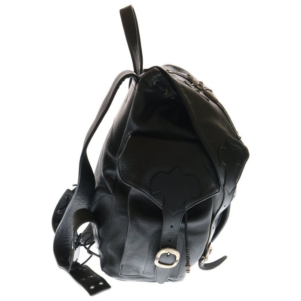 CHROME HEARTS(クロムハーツ) BACKPACK CH CROSS-L ラージバックパック CHクロス付きガンスリンガーストラップレザーバックパック ブラック