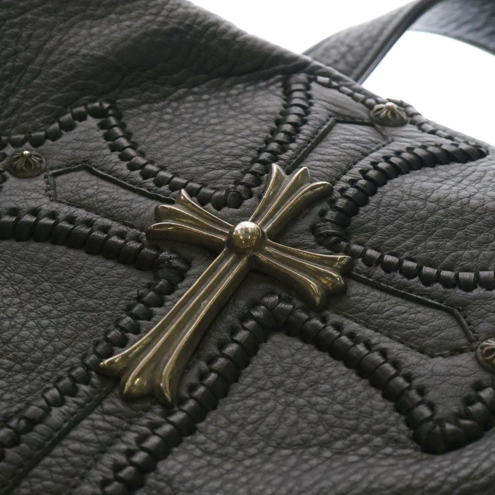 CHROME HEARTS(クロムハーツ) BACKPACK CH CROSS-L ラージバックパック CHクロス付きガンスリンガーストラップレザーバックパック ブラック