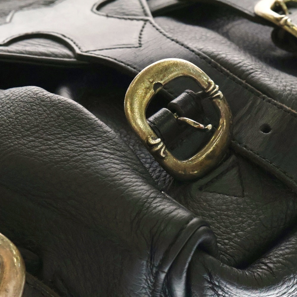CHROME HEARTS(クロムハーツ) BACKPACK CH CROSS-L ラージバックパック CHクロス付きガンスリンガーストラップレザーバックパック ブラック