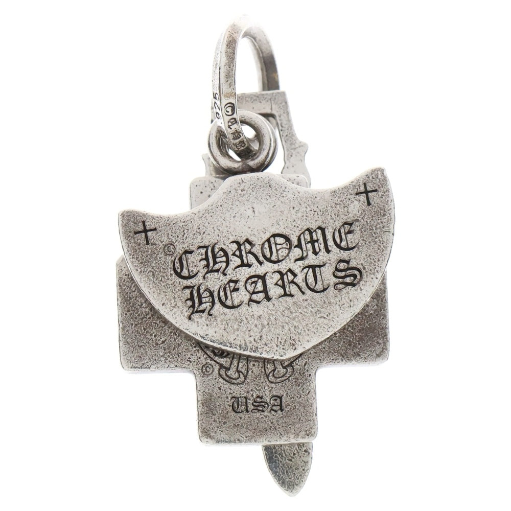 CHROME HEARTS(クロムハーツ) 3TRINKETS P D スリートリンケッツ PAVEダイヤ シルバーネックレストップ