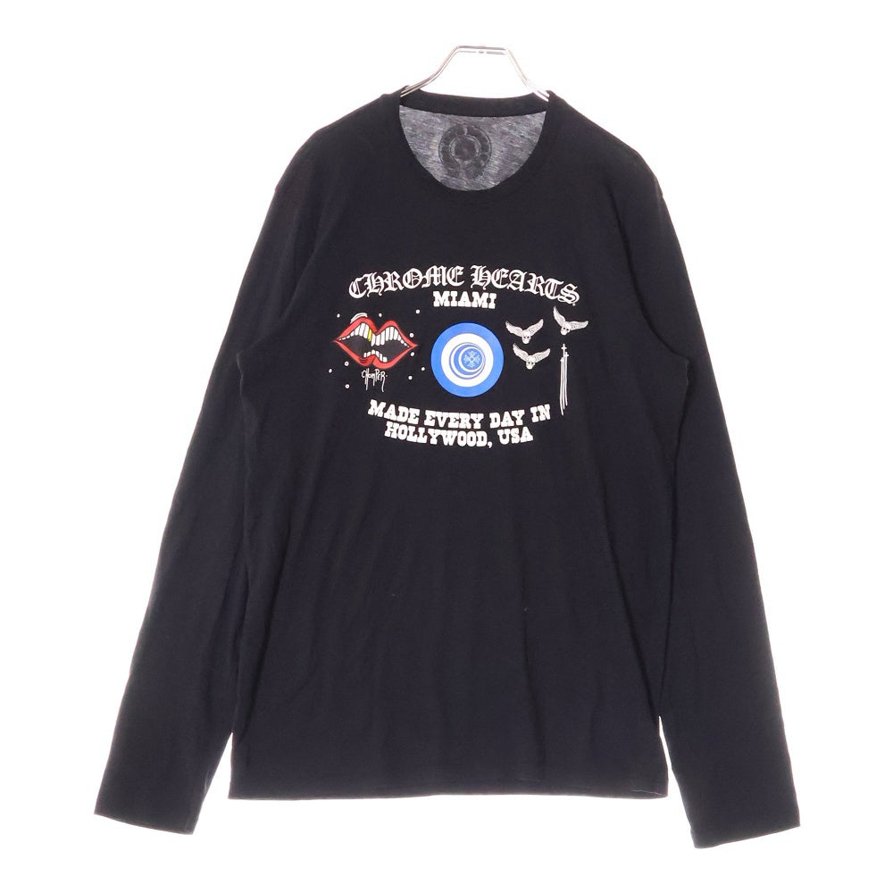 CHROME HEARTS(クロムハーツ) MIAMI PRO FOTIプリント長袖カットソー ロングTシャツ