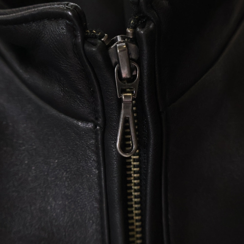 SCHAFFEN(シャッフェン) SINGLE ZIP RIDERS シングル ジップアップ レザージャケット ライダース ブラック
