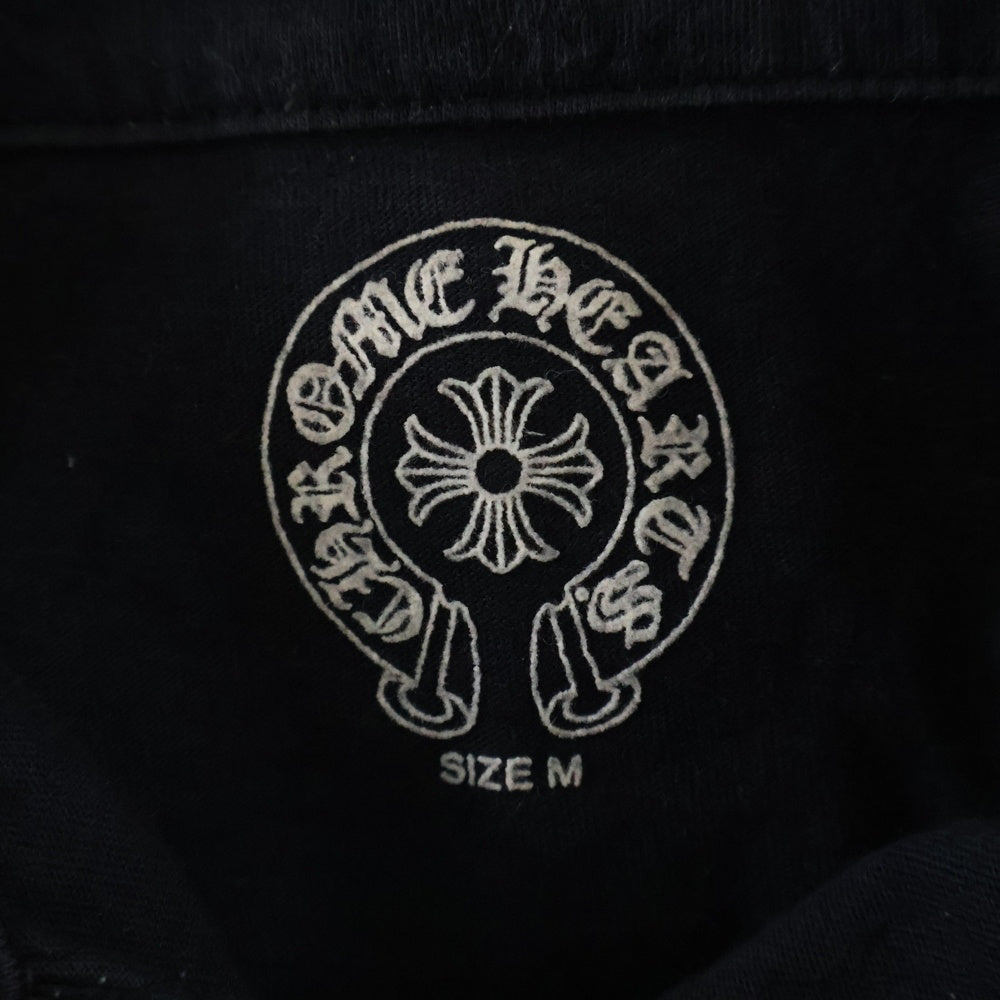 CHROME HEARTS(クロムハーツ) POLO SHIRT CH PLS BSフレアボタン CHプラス半袖ポロシャツ ブラック