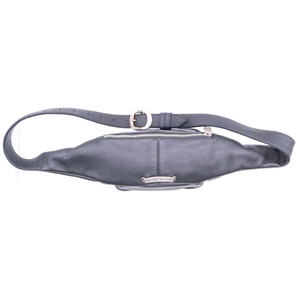 CHROME HEARTS(クロムハーツ) #3 SNAT PACK スナットパック クロスパッチダガージップレザーウエストバッグ ボディーバッグ ブラック