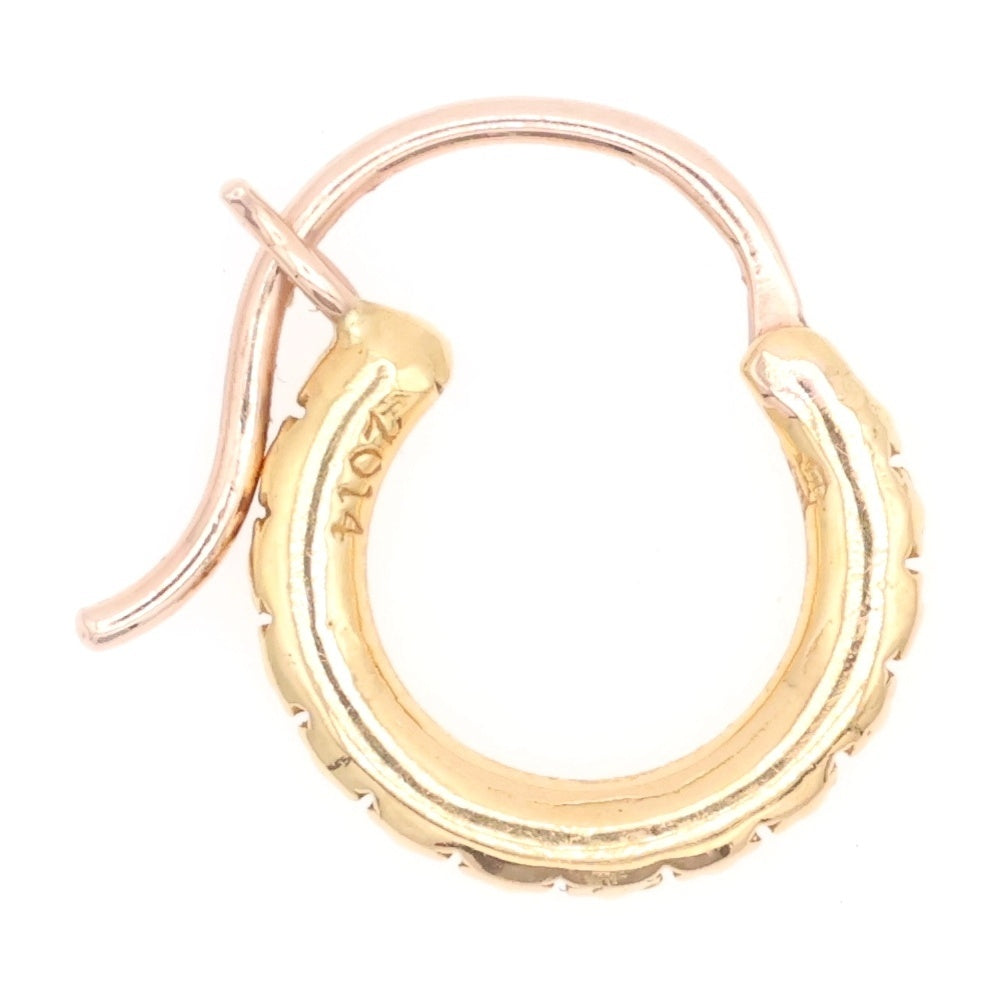 CHROME HEARTS(クロムハーツ) 22K HOOP TFL SML ゴールドピアス
