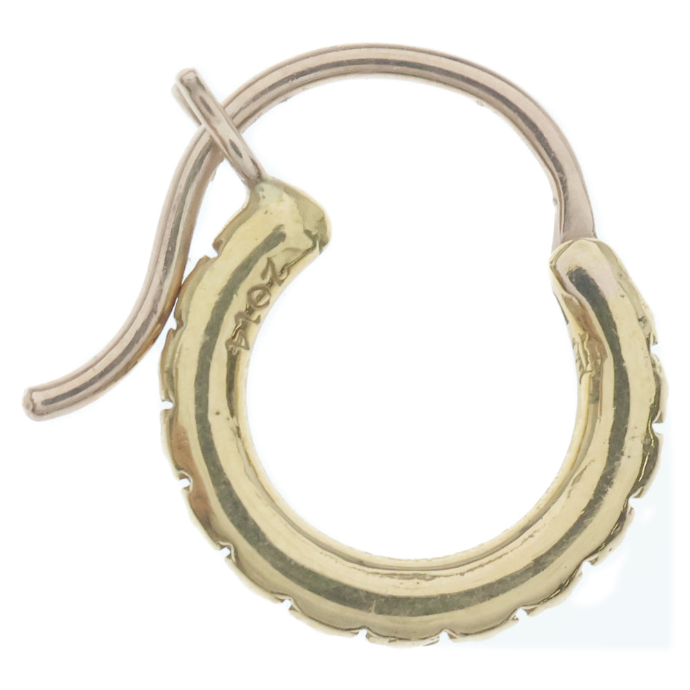 CHROME HEARTS(クロムハーツ) 22K HOOP TFL SML ゴールドピアス