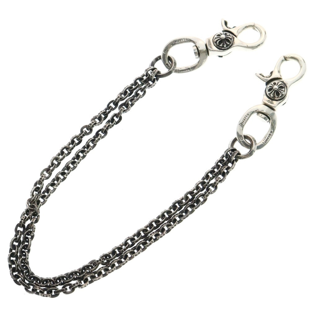 CHROME HEARTS(クロムハーツ) DBL PAPER CHAIN 2クリップ ダブルショートペーパーチェーン シルバーウォレットチェーン
