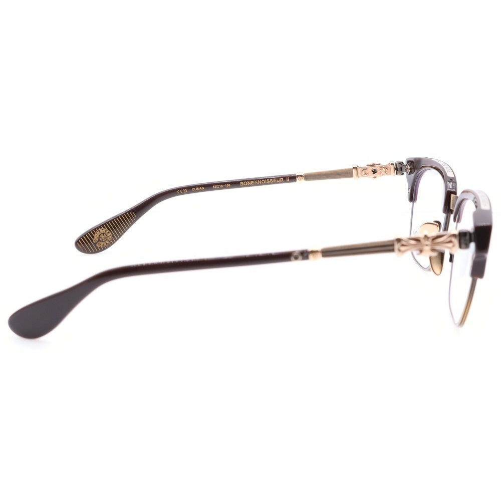 CHROME HEARTS(クロムハーツ) 53□19-150 BONENNOISSEUR II テンプルCHクロスハーフリム眼鏡
