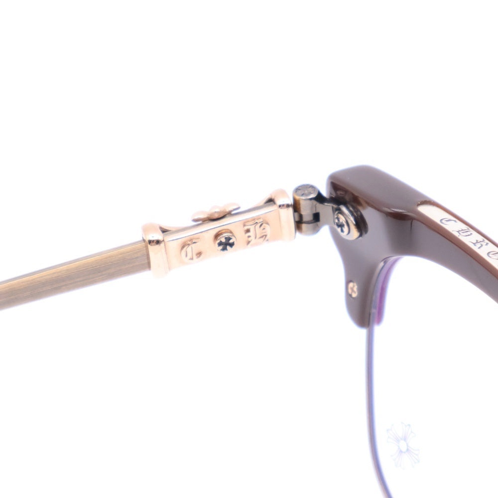 CHROME HEARTS(クロムハーツ) 53□19-150 BONENNOISSEUR II テンプルCHクロスハーフリム眼鏡