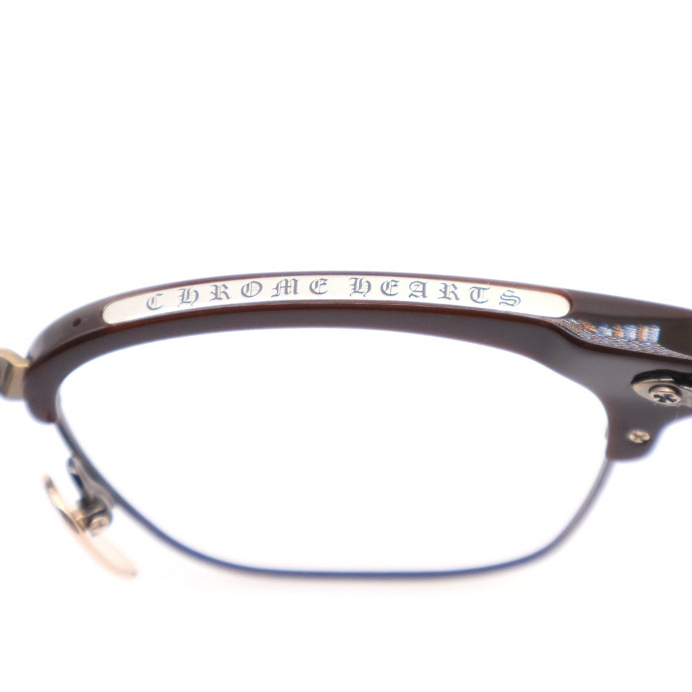 CHROME HEARTS(クロムハーツ) 53□19-150 BONENNOISSEUR II テンプルCHクロスハーフリム眼鏡