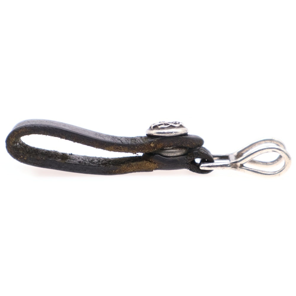 CHROME HEARTS(クロムハーツ) BELT LOOP ケルティックボールボタンレザーベルトループ シルバー/ブラック