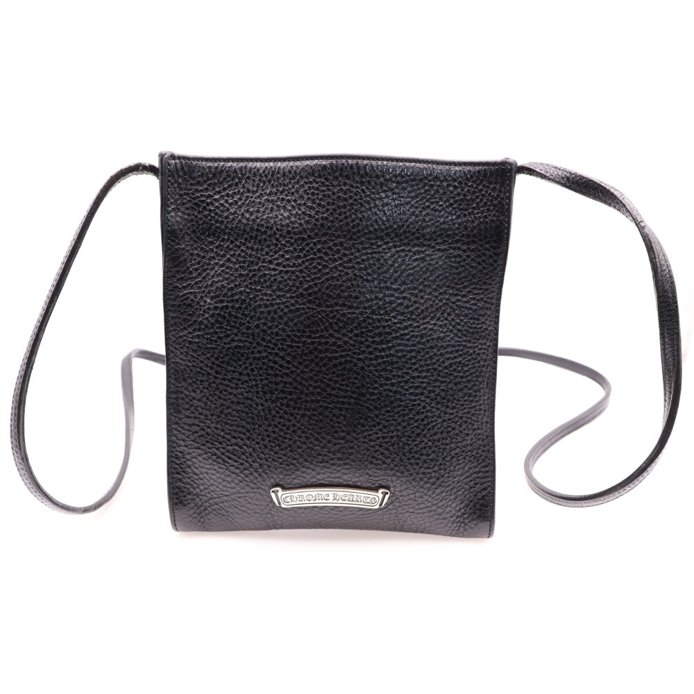 CHROME HEARTS(クロムハーツ) SQ PKT FILIGREE CRS スクエアポケットフィリグリー フィリグリークロス装飾レザーショルダーバッグ