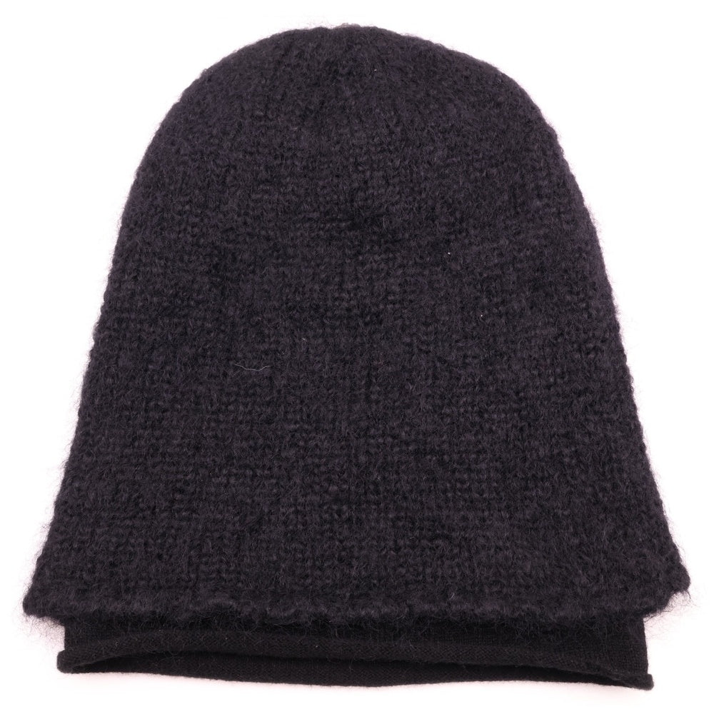 CHROME HEARTS(クロムハーツ) BEANIE CASH レザーパッチビーニー スターパッチ付きカシミアビーニー