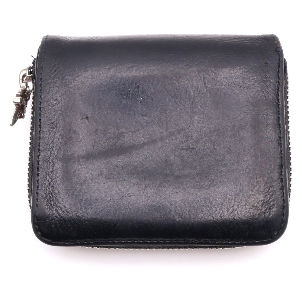 CHROME HEARTS(クロムハーツ) SQ ZIP BILL スクエアジップビル レザーウォレット 財布 ブラック BCA376