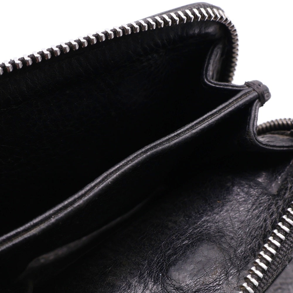 CHROME HEARTS(クロムハーツ) SQ ZIP BILL スクエアジップビル レザーウォレット 財布 ブラック BCA376