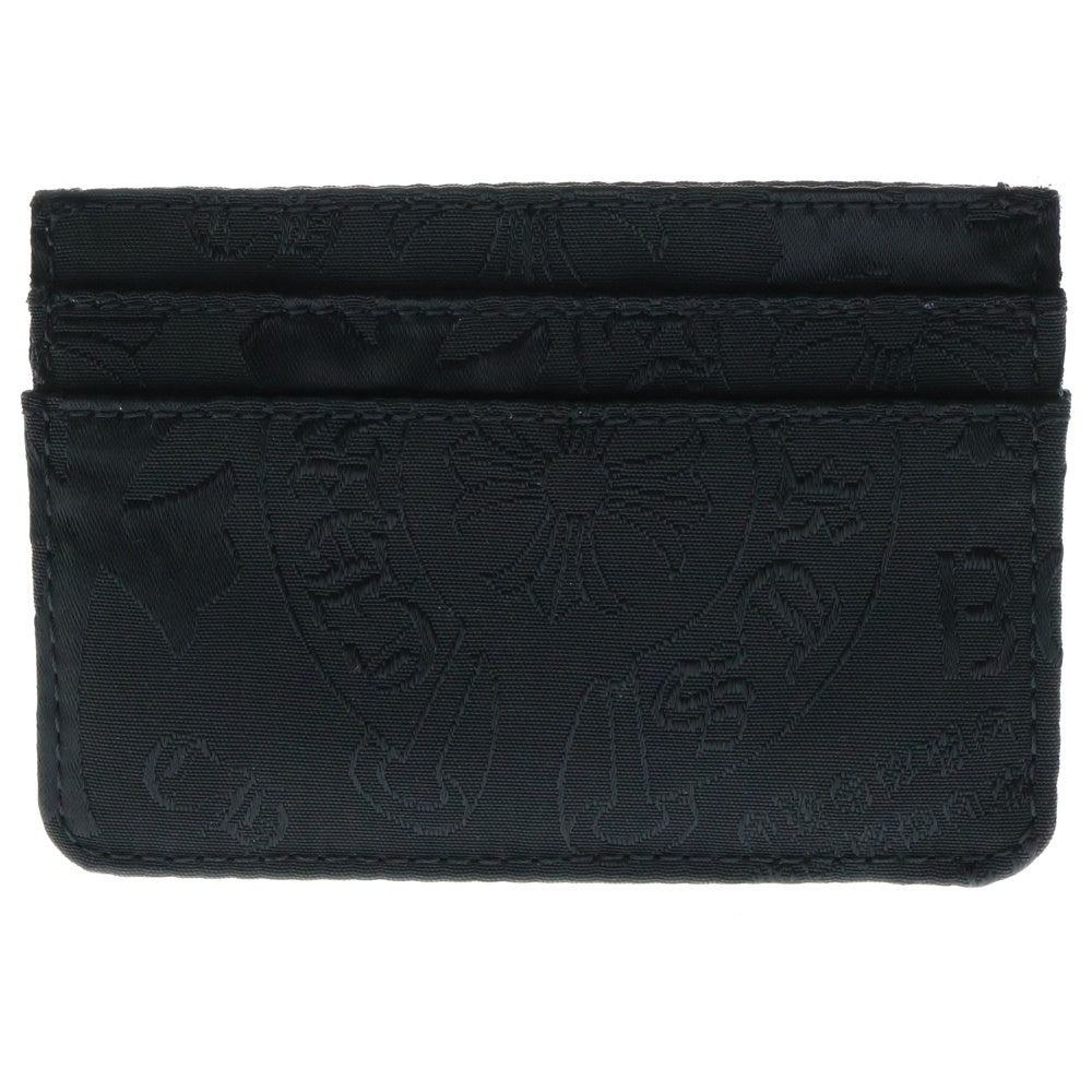 CHROME HEARTS(クロムハーツ) DOUBLE SIDE ダブルサイド 総柄ナイロンカードケース ブラック