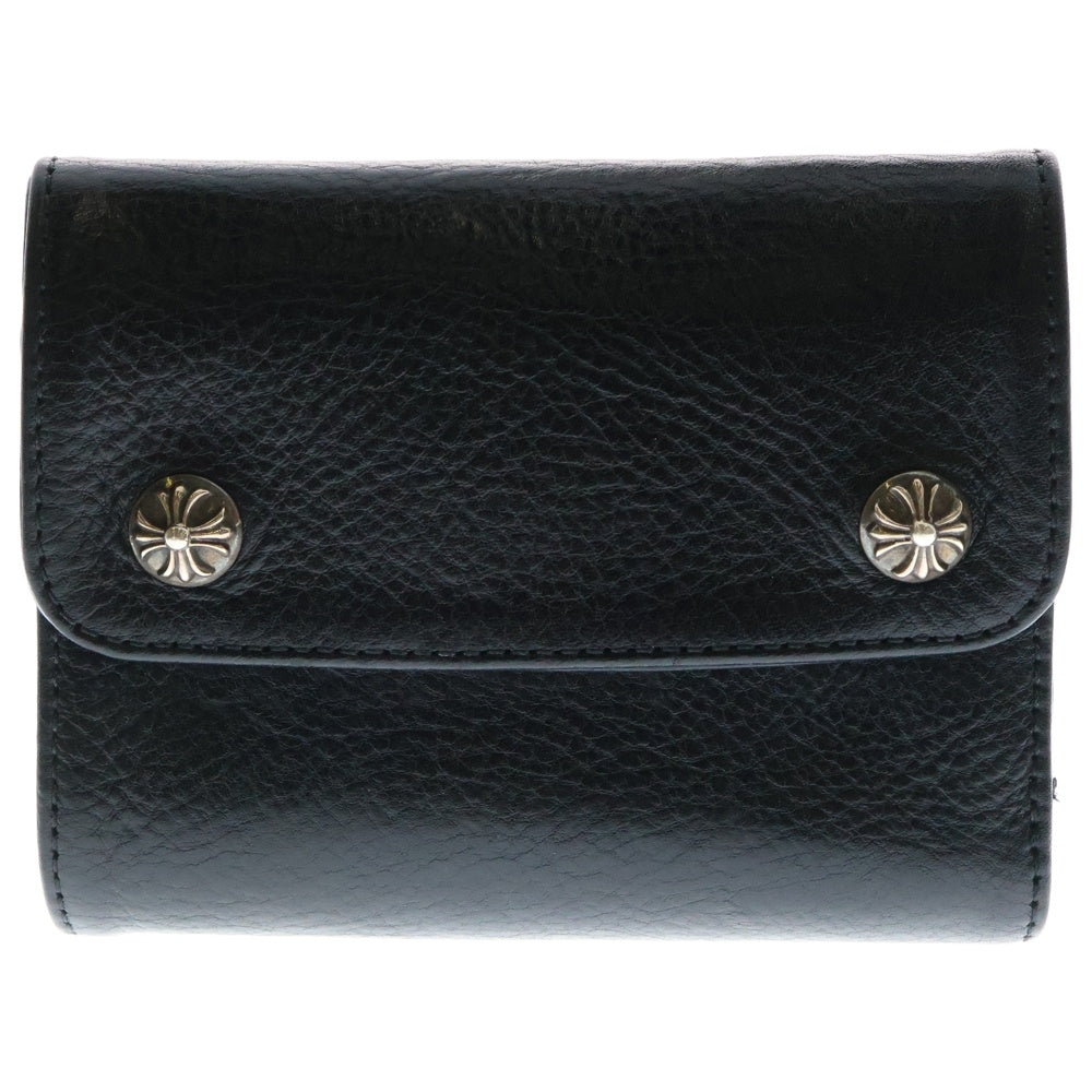CHROME HEARTS(クロムハーツ) WAVE MINI ウェーブミニ レザーウォレット 財布 ブラック BCA373