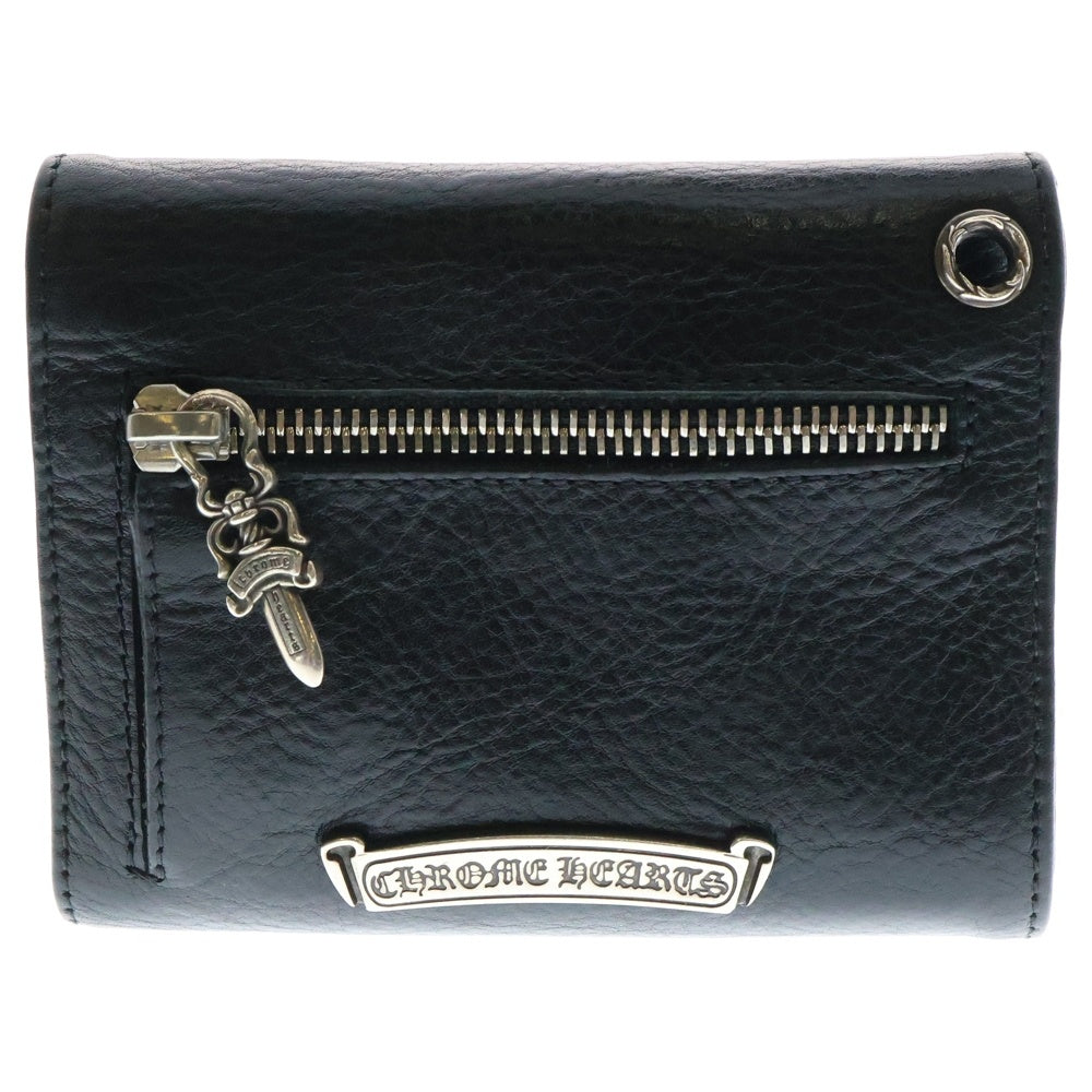 CHROME HEARTS(クロムハーツ) WAVE MINI ウェーブミニ レザーウォレット 財布 ブラック BCA373