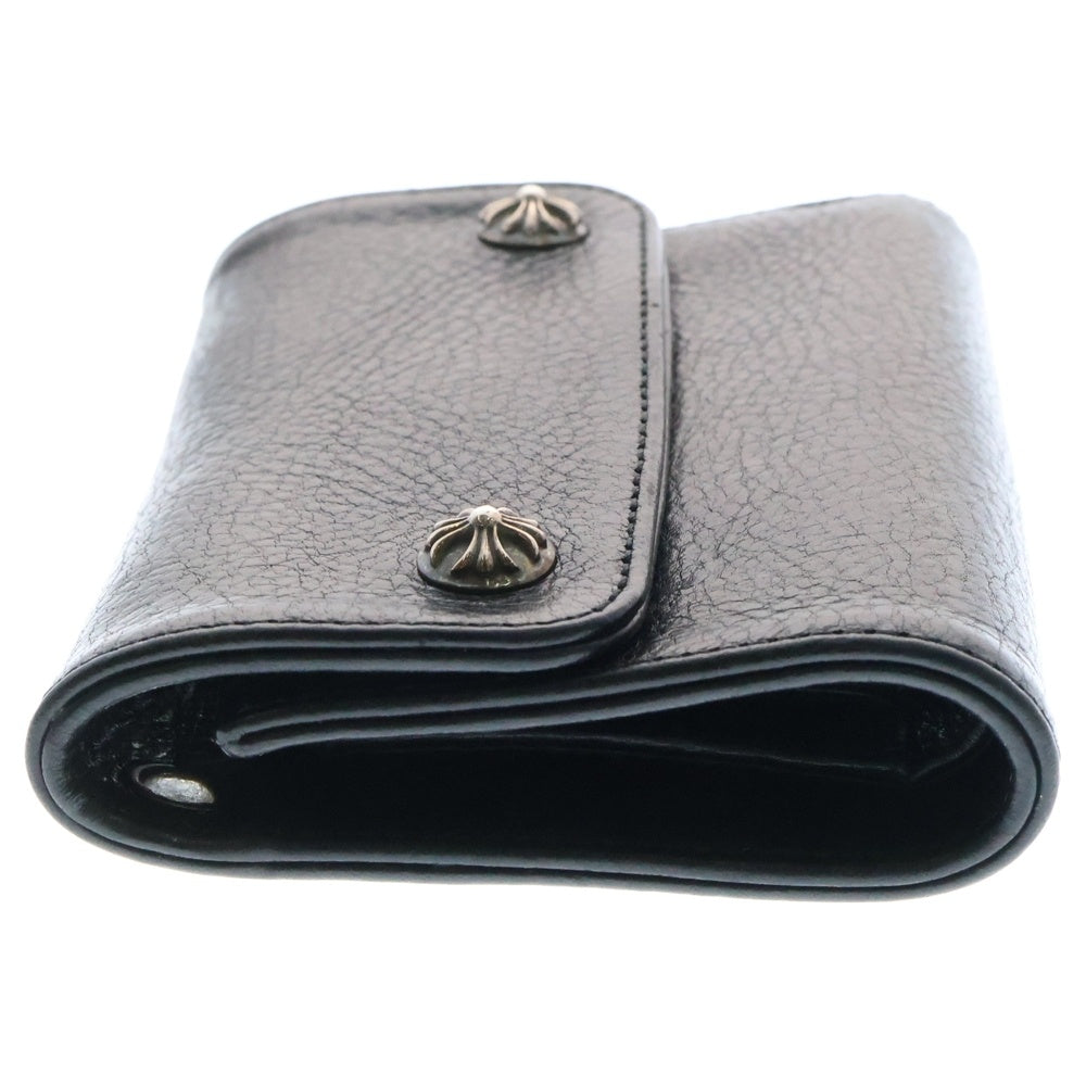 CHROME HEARTS(クロムハーツ) WAVE MINI ウェーブミニ レザーウォレット 財布 ブラック BCA373