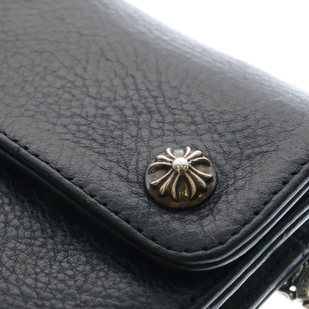 CHROME HEARTS(クロムハーツ) WAVE MINI ウェーブミニ レザーウォレット 財布 ブラック BCA373