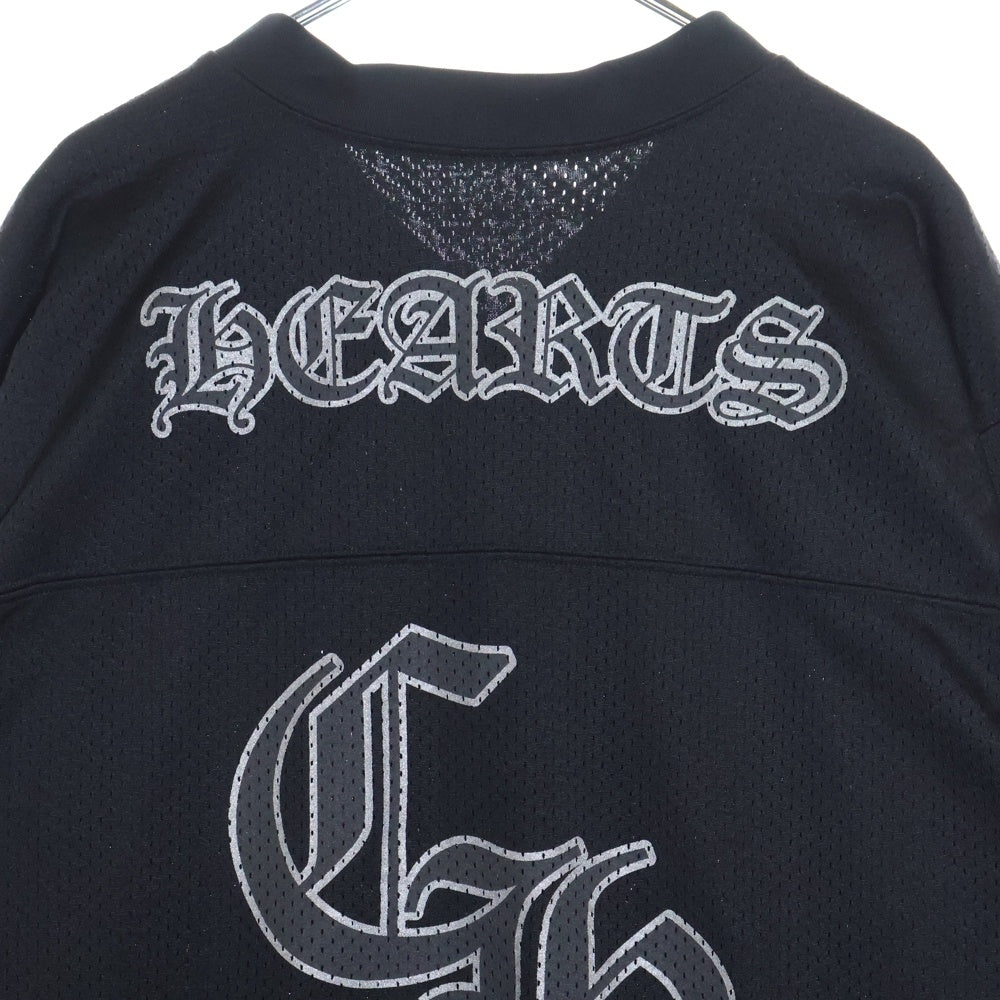 CHROME HEARTS(クロムハーツ) MESH WARM UP JERSEY メッシュ バーシティー ジャージー CHプリントメッシュ 長袖Tシャツカットソー ブラック