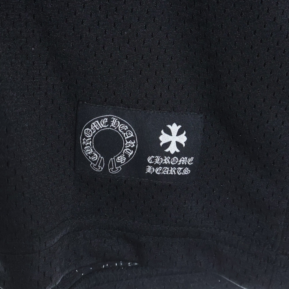 CHROME HEARTS(クロムハーツ) MESH WARM UP JERSEY メッシュ バーシティー ジャージー CHプリントメッシュ 長袖Tシャツカットソー ブラック