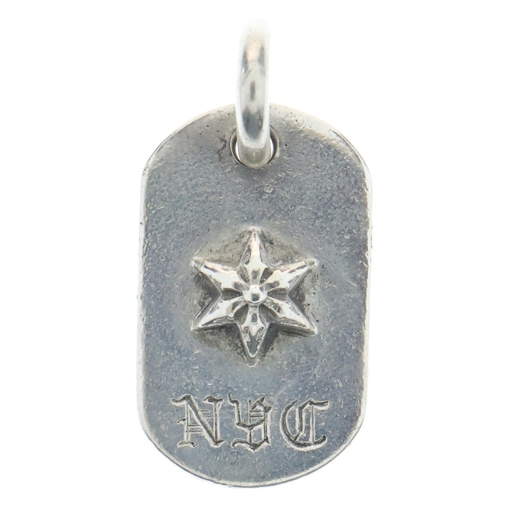 CHROME HEARTS(クロムハーツ) RAISED DOGTAG レイズドドッグタグ NYC限定チャーム ネックレストップ シルバー