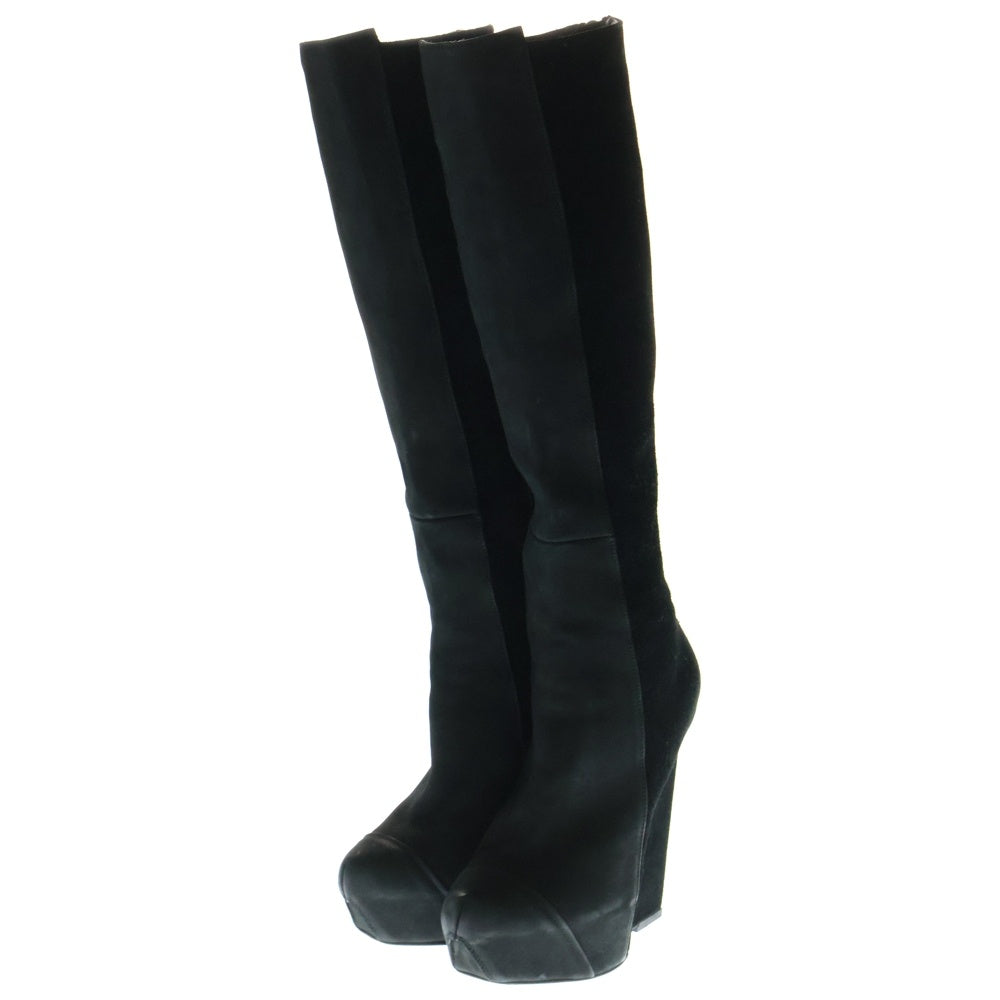 CHROME HEARTS(クロムハーツ) ×Gareth Pugh ダガージップ ハイヒール ロングブーツ ブラック レディース