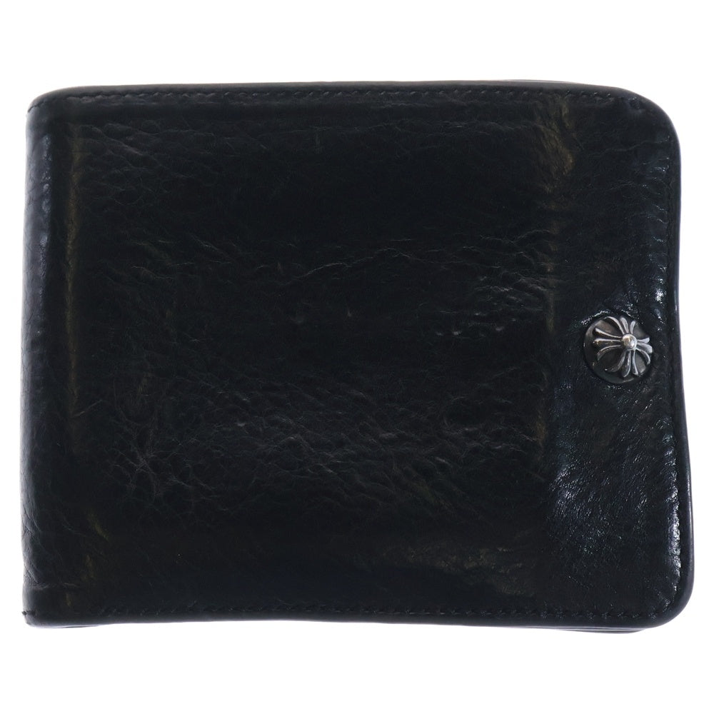 CHROME HEARTS(クロムハーツ) 1SNAP 1スナップ クロス ボールボタン レザーウォレット 財布 ブラック BCA361