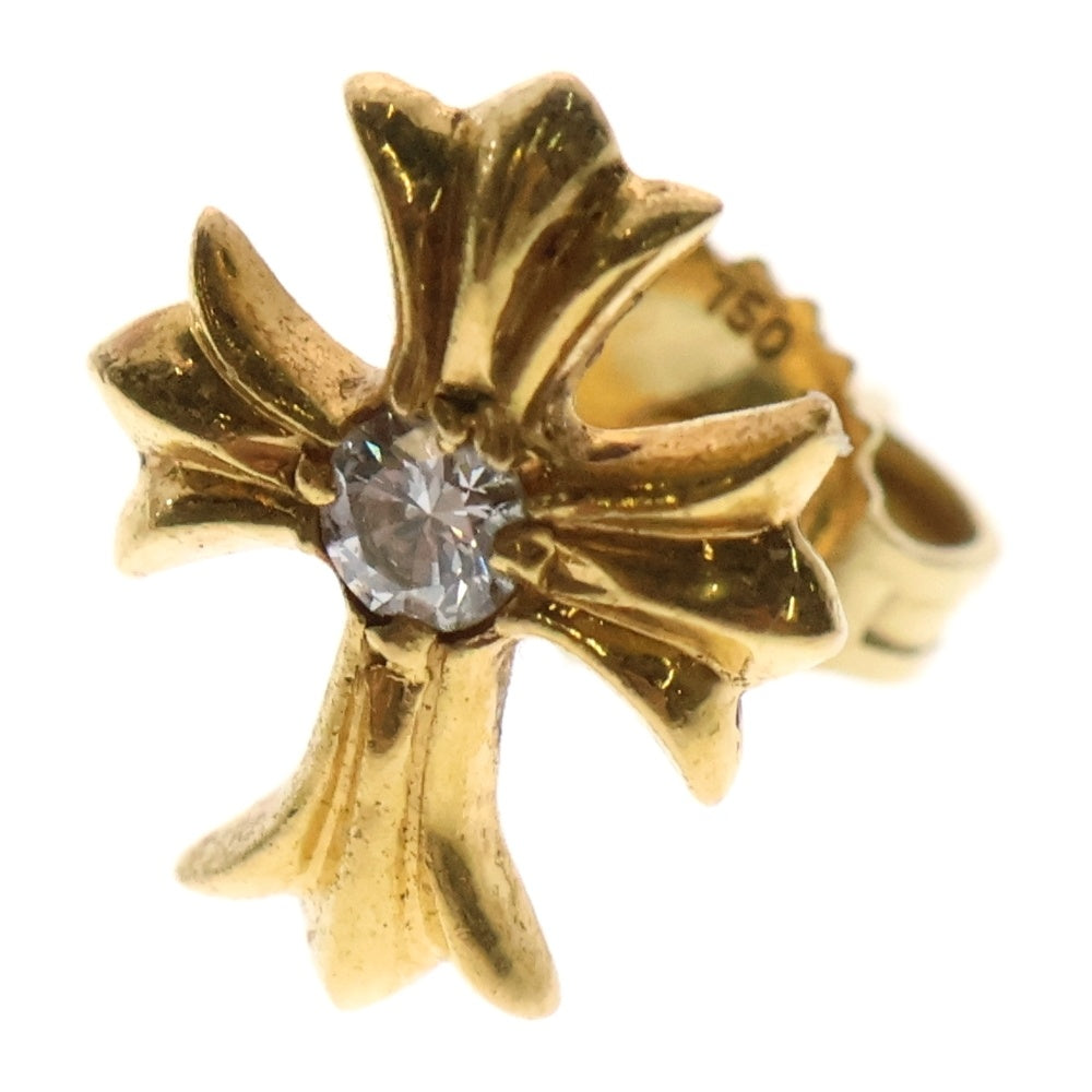 CHROME HEARTS(クロムハーツ) 22K No2 CH CRS DIA 22K CHクロススタッド 1ダイヤ ゴールドピアス