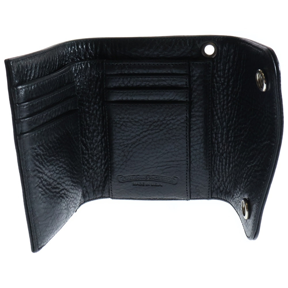 CHROME HEARTS(クロムハーツ) WAVE MINI ウェーブミニ レザーウォレット 財布 ブラック
