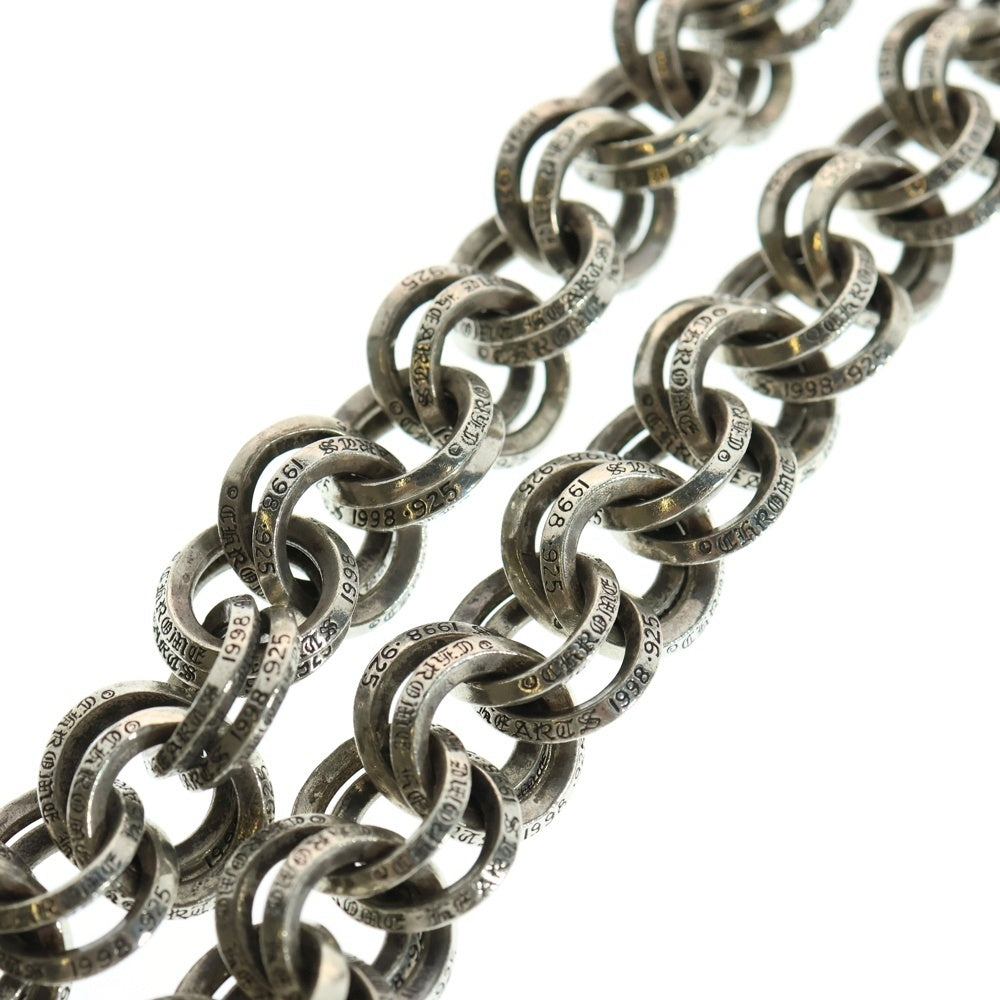CHROME HEARTS(クロムハーツ) DBL BRING LONG-T 2クリップロングダブルBリング シルバーウォレットチェーン