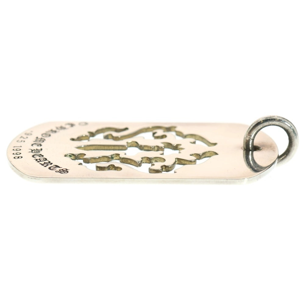CHROME HEARTS(クロムハーツ) D TAG LRG DAGGER ダガーカットアウトドッグタグ ラージドッグタグネックレストップ シルバー