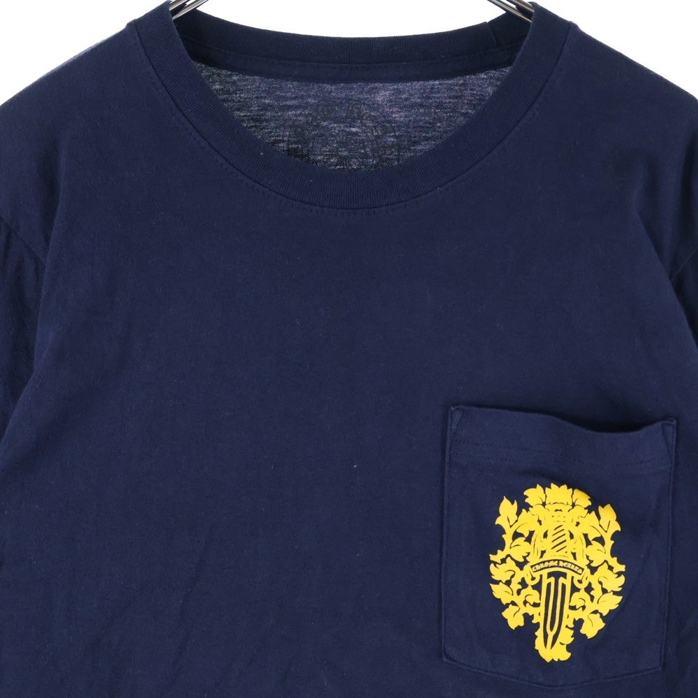 CHROME HEARTS(クロムハーツ) CH LS 1 ヴァインダガーフローラルプリントロングスリーブ長袖Tシャツ ネイビー/イエロー