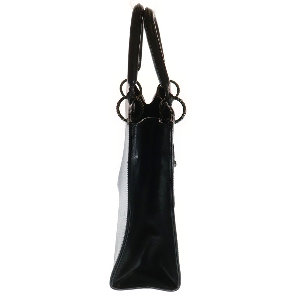 CHROME HEARTS(クロムハーツ) BSフレアモチーフ スクロールバンドレザーハンドバッグ ブラック