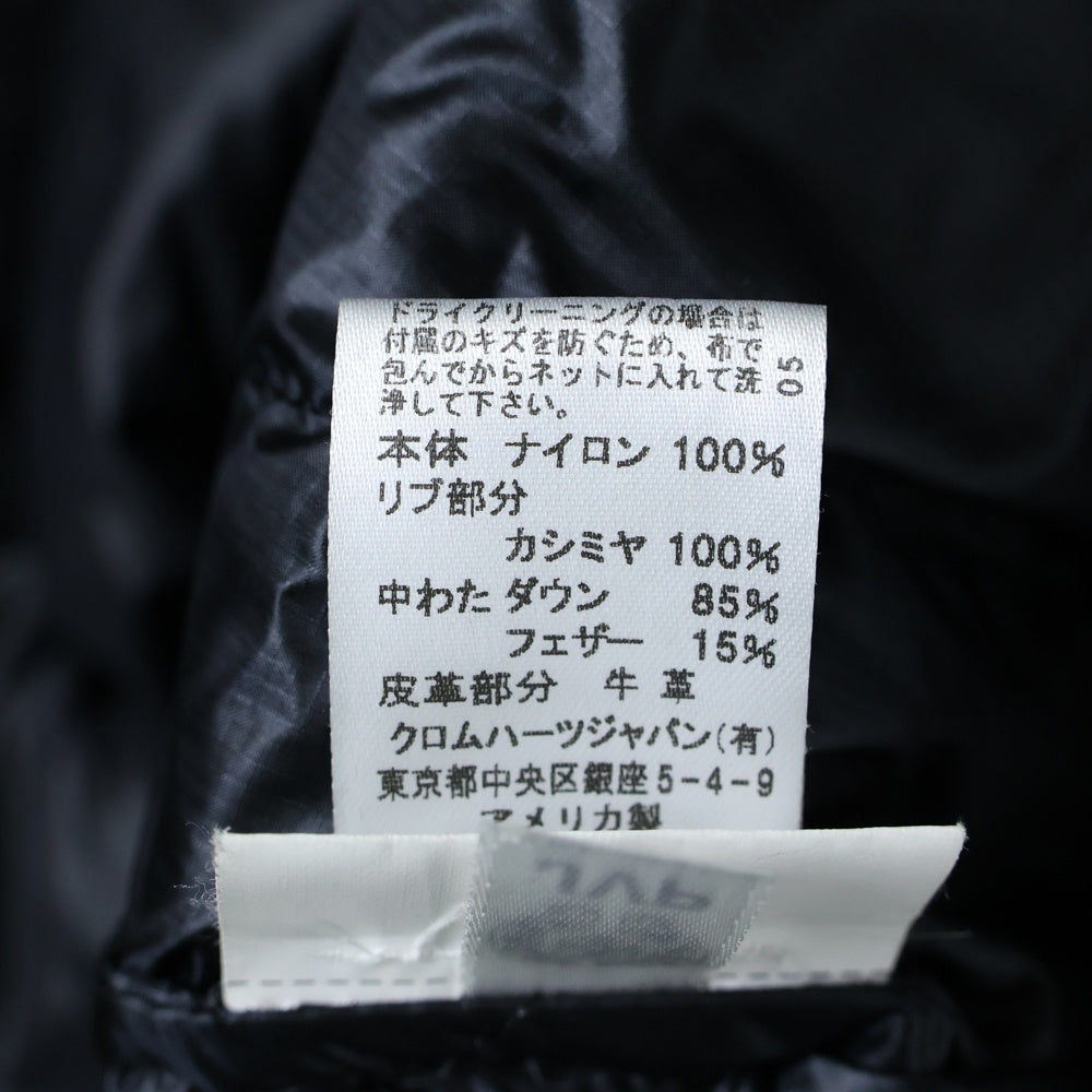 CHROME HEARTS(クロムハーツ) TEENAGE KICKS キルティング ダウンジャケット ブラック